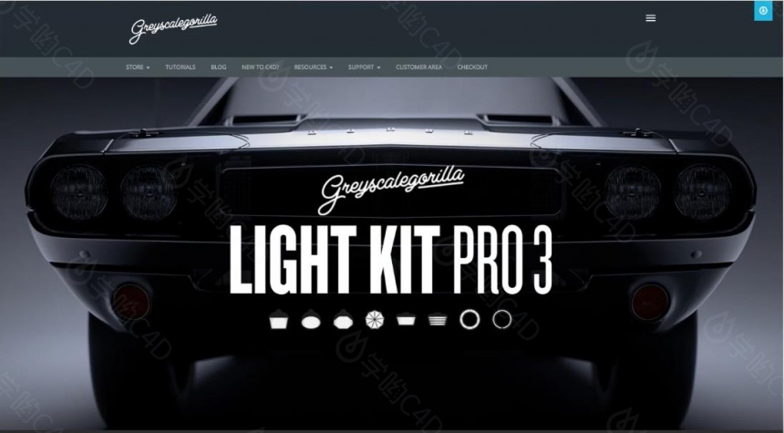 灰猩猩C4D灯光预设 GreyScaleGorilla Light Kit Pro v3 R18 – R20 Win/Mac X