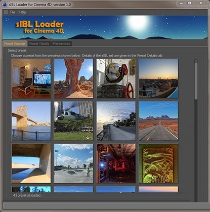sIBL HDR插件 Loader for Cinema 4D