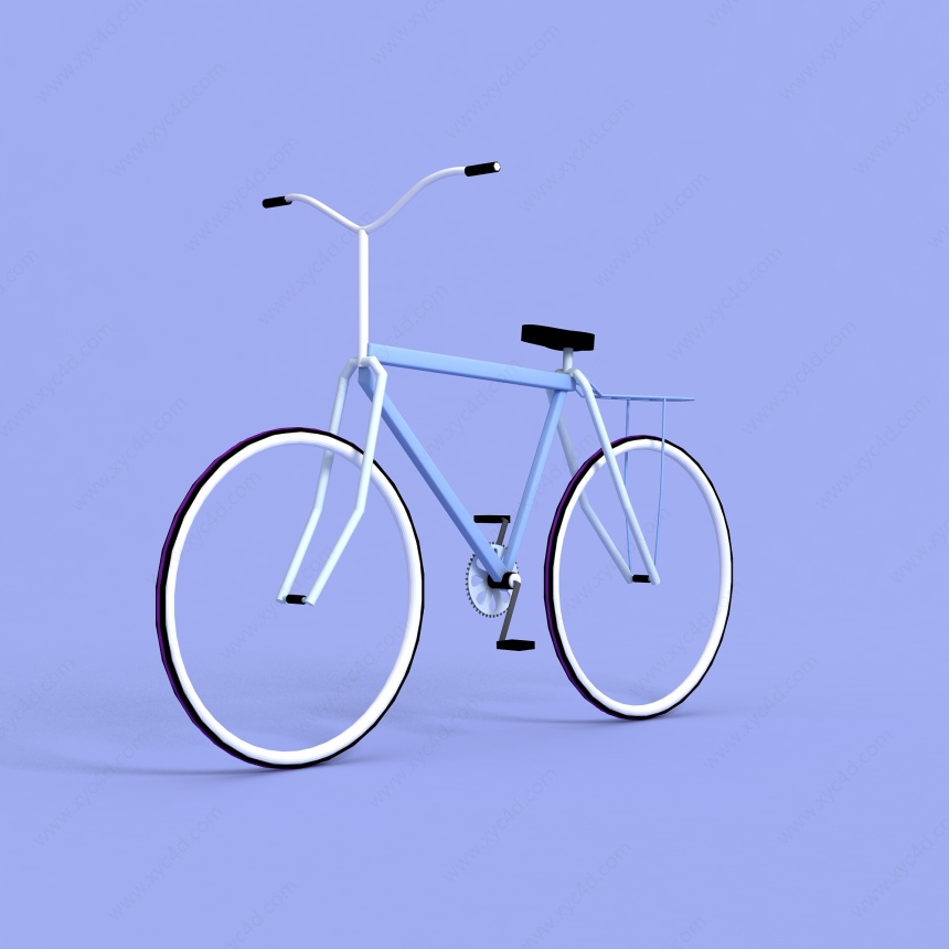 轻便自行车C4D模型