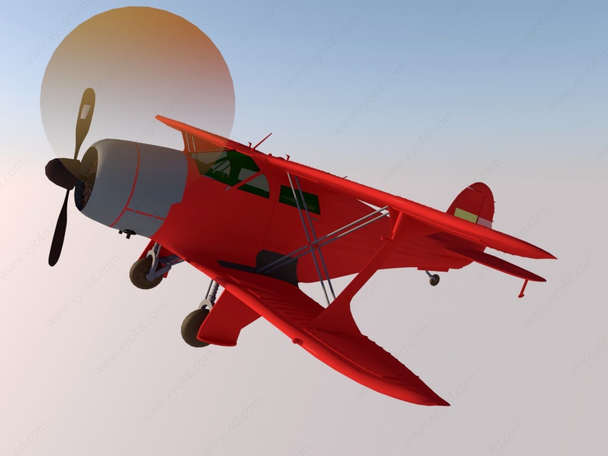 飞机C4D模型