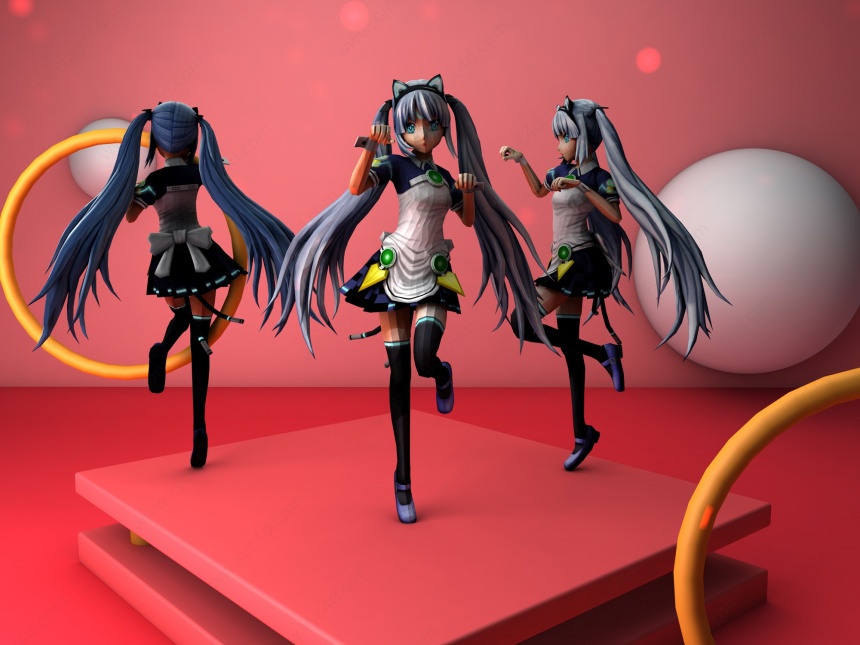 初音未来C4D模型