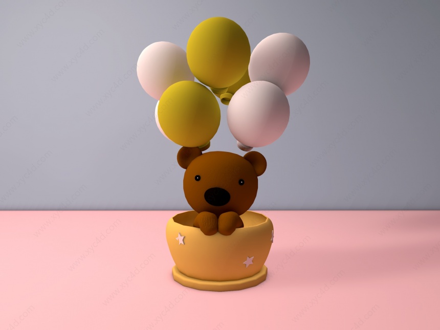 气球熊C4D模型