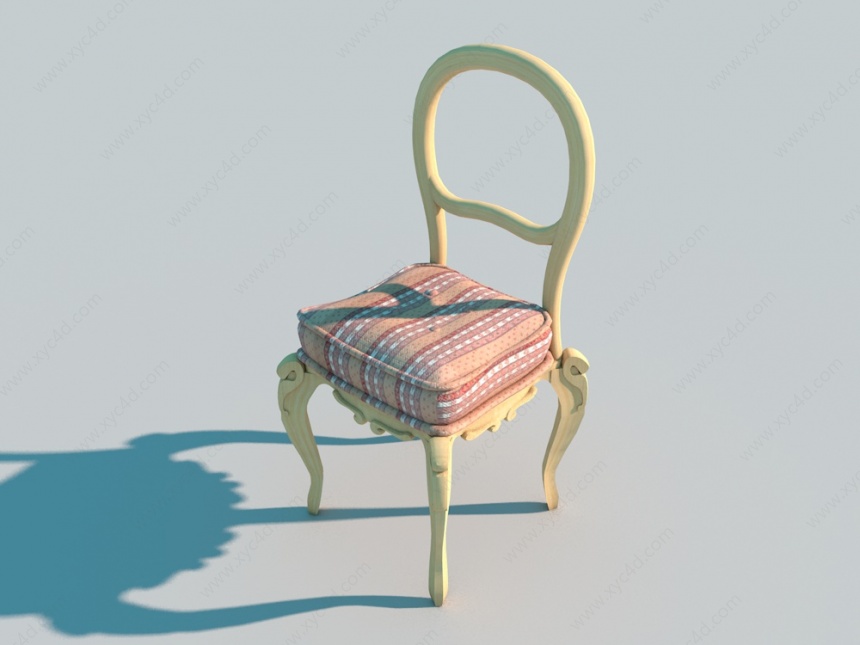 欧式餐厅椅子C4D模型