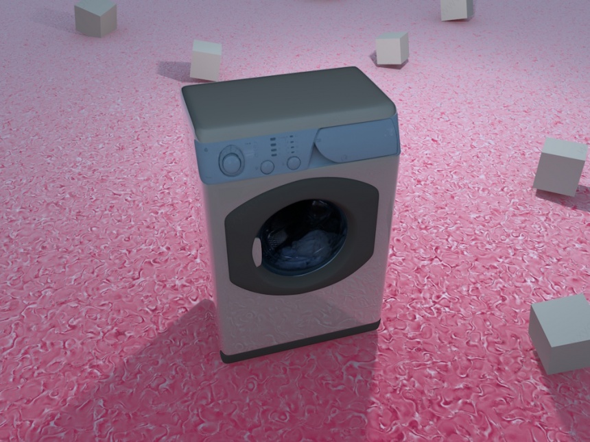 多功能全自动洗衣机C4D模型