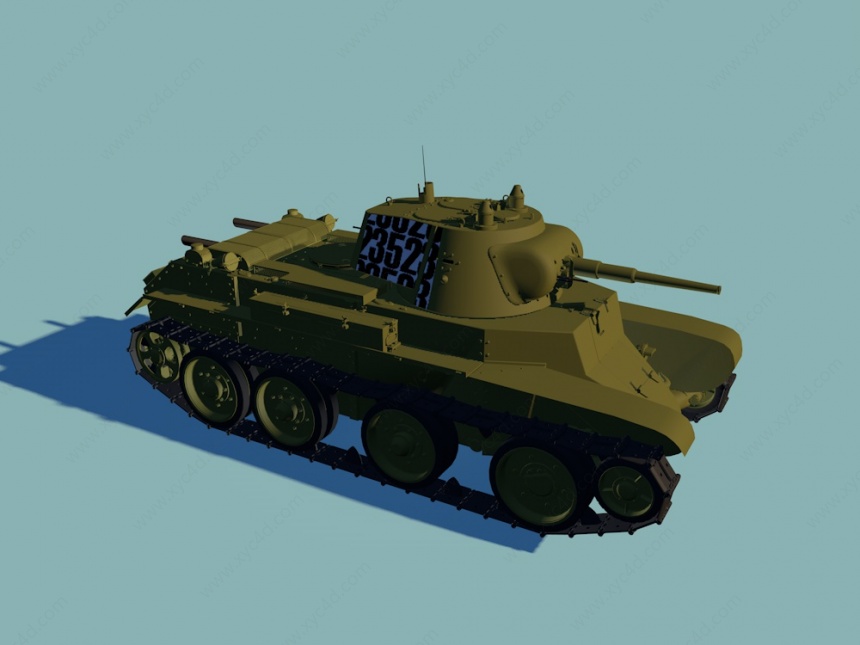苏联BT-7坦克C4D模型