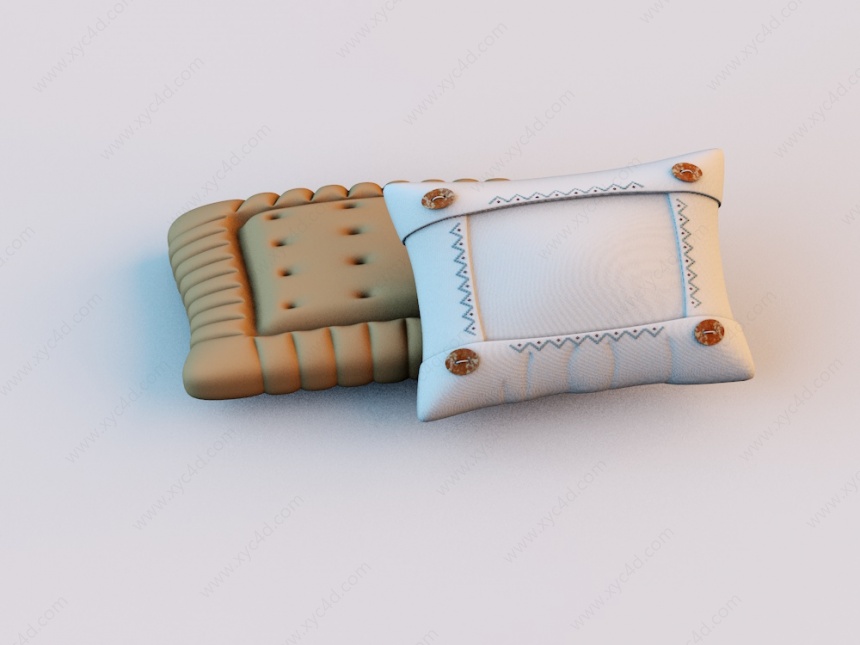 海绵抱枕C4D模型
