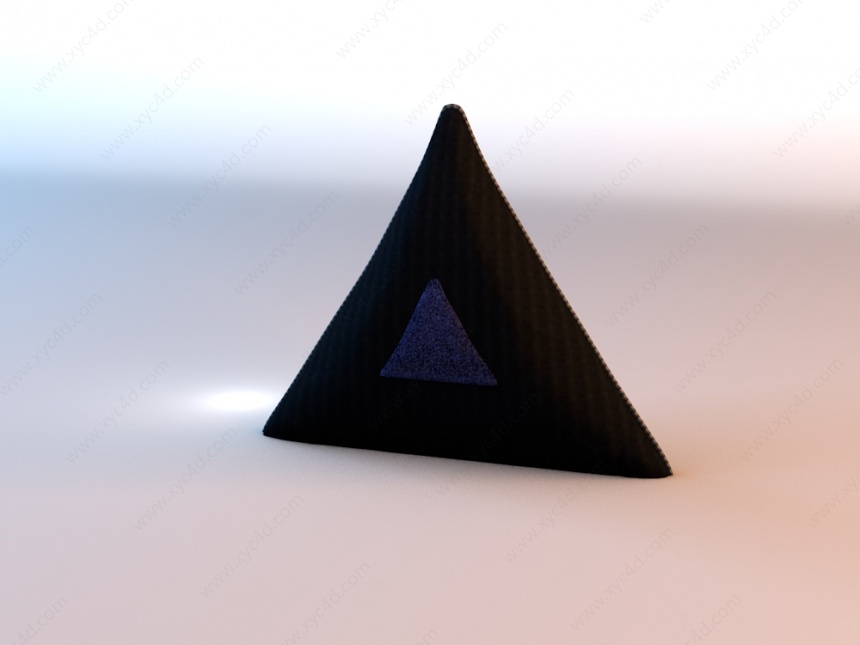三角形抱枕C4D模型