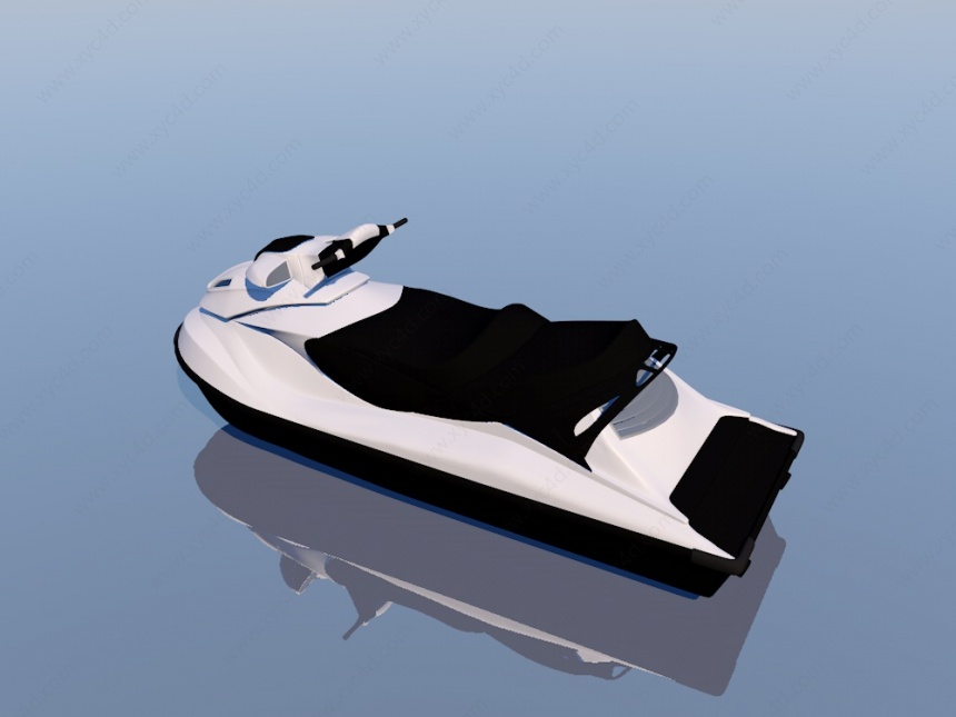摩托艇C4D模型