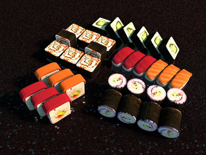 日式寿司C4D模型