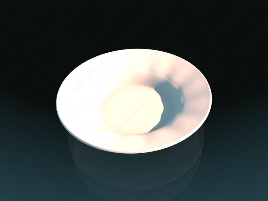 白色陶瓷碟子C4D模型