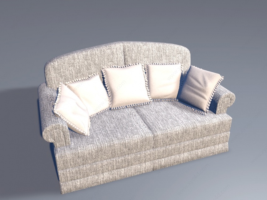 双人沙发C4D模型