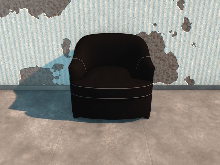 黑色沙发C4D模型