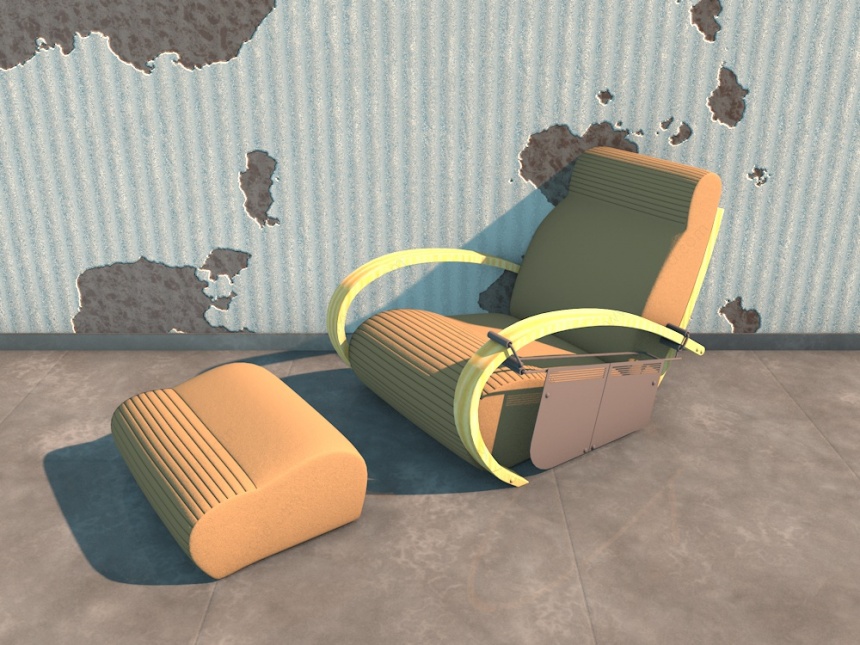 沙发躺椅组合C4D模型
