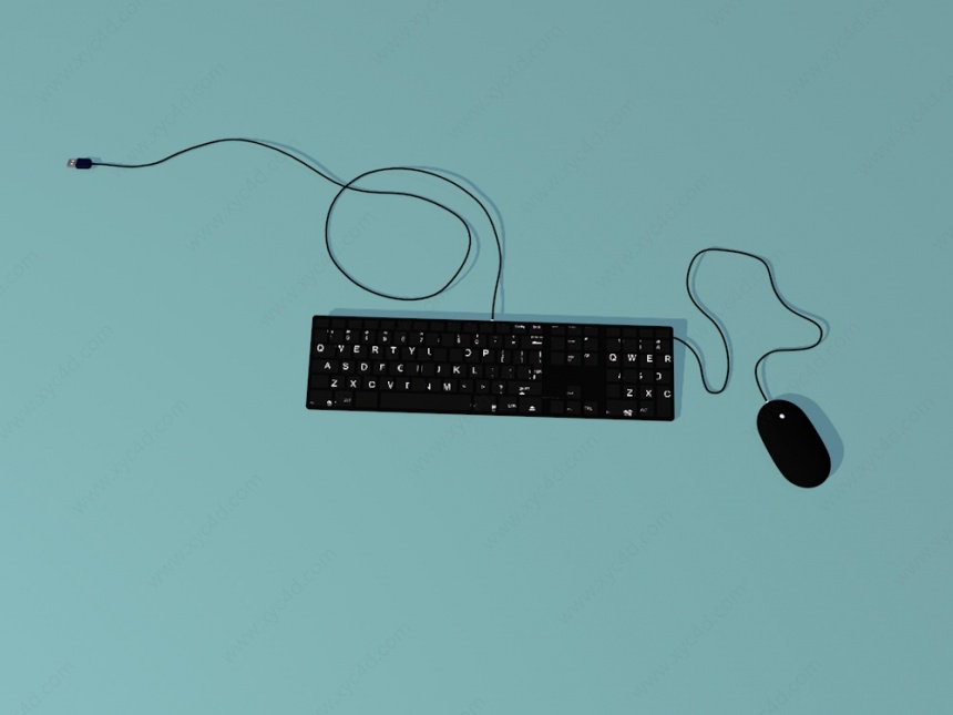 键盘鼠标C4D模型