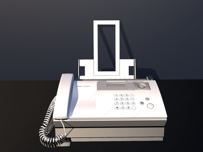 有线办公电话C4D模型