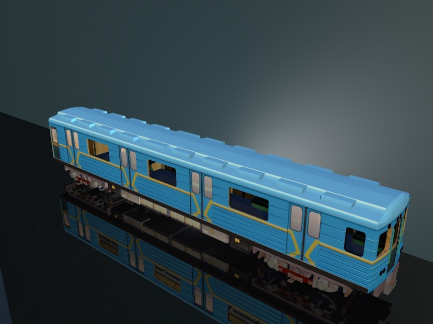 火车车厢C4D模型