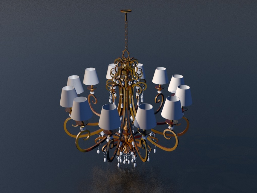 花式吊灯C4D模型
