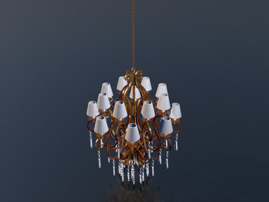 餐厅水晶吊灯C4D模型