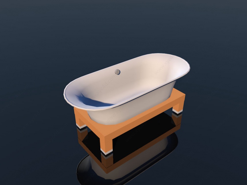 凳子镶嵌式浴缸C4D模型