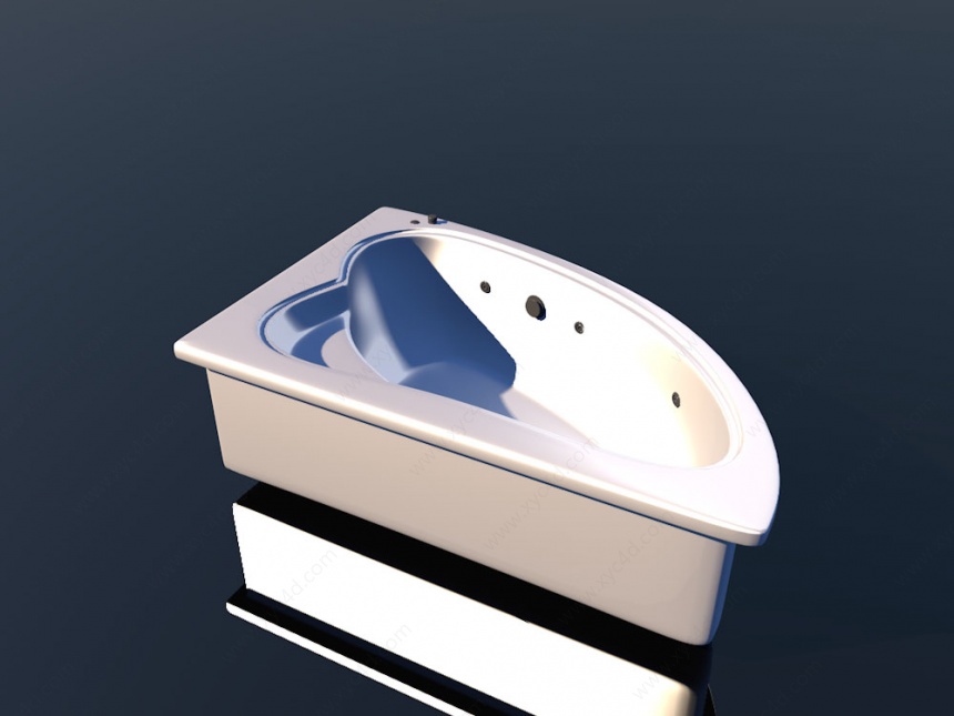 扇形按摩浴缸C4D模型