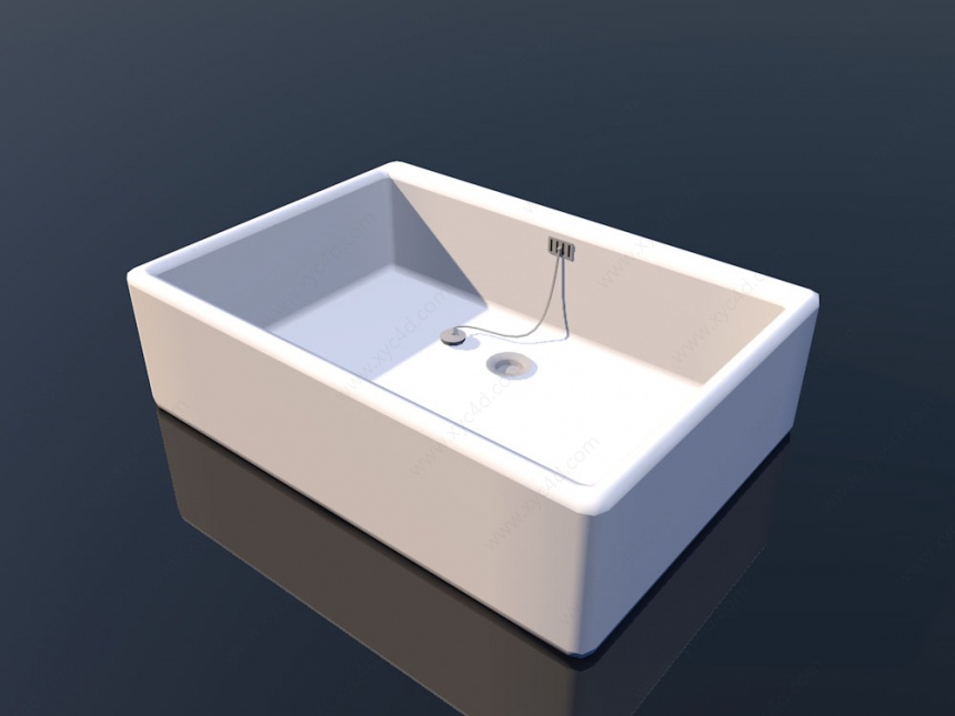 普通浴缸C4D模型