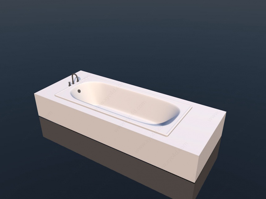 卧式浴缸C4D模型