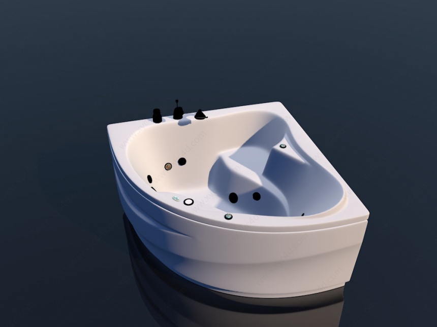 嵌入式浴缸C4D模型
