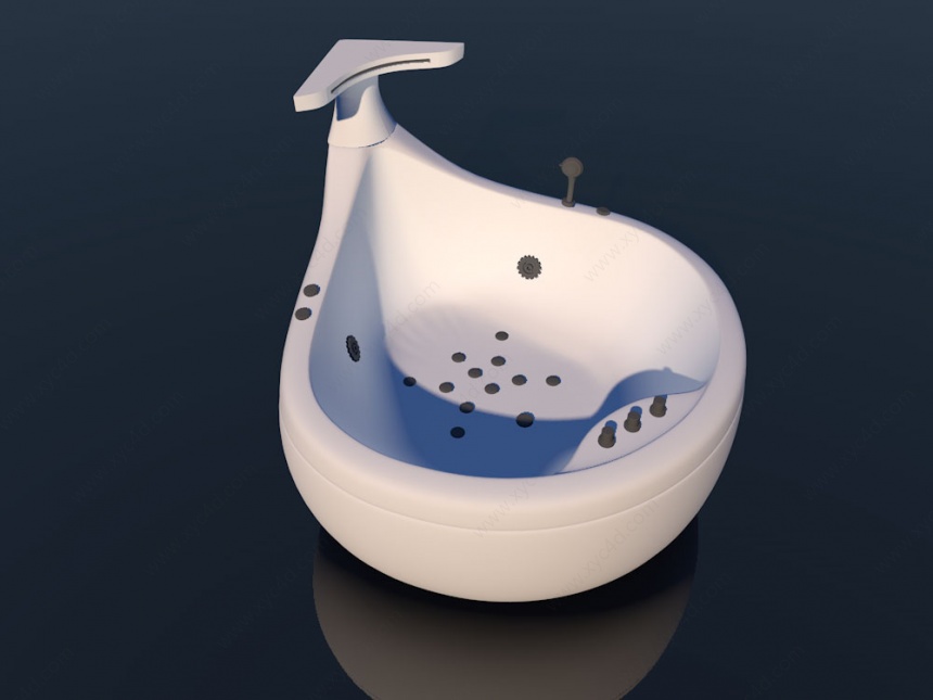勺状浴缸C4D模型