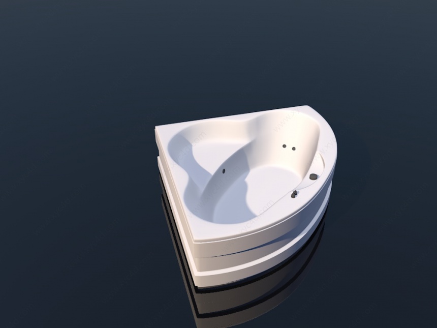 扇形浴缸C4D模型