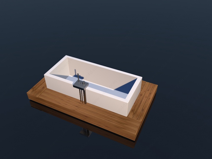 木底座浴缸C4D模型