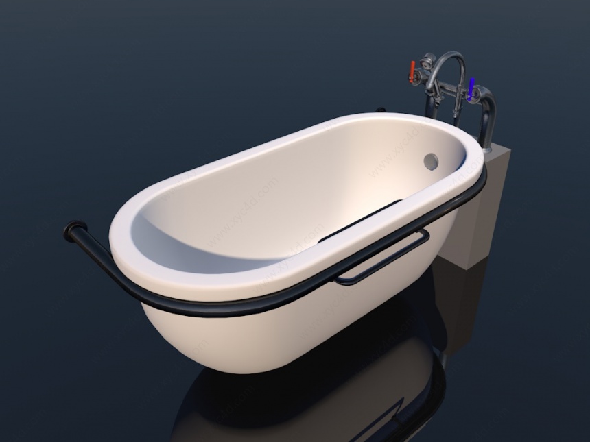 带水龙头浴缸C4D模型