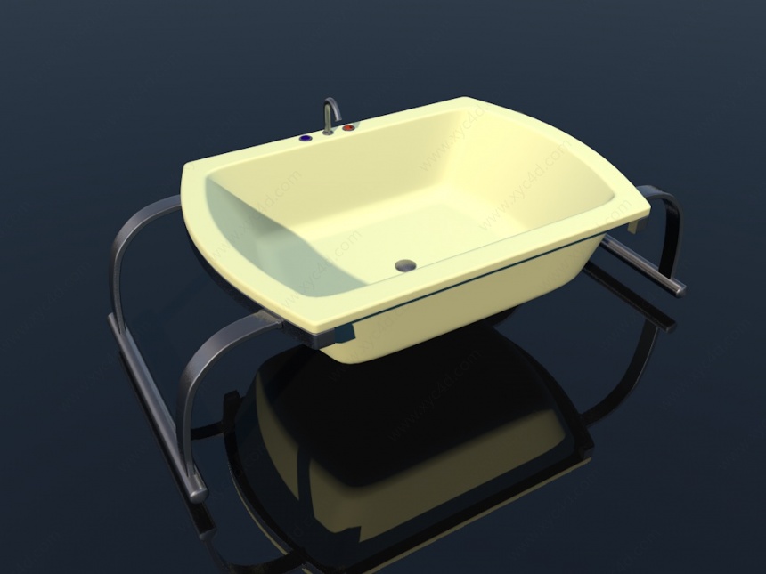 简易支架浴缸C4D模型