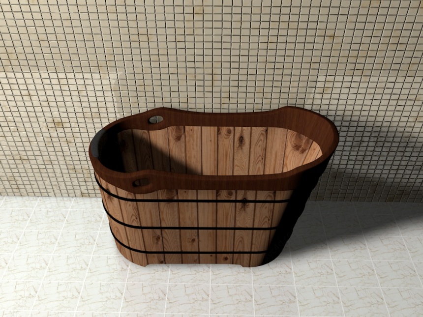 古式浴桶C4D模型