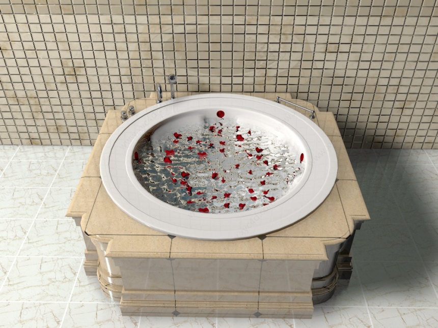 欧式浴缸C4D模型
