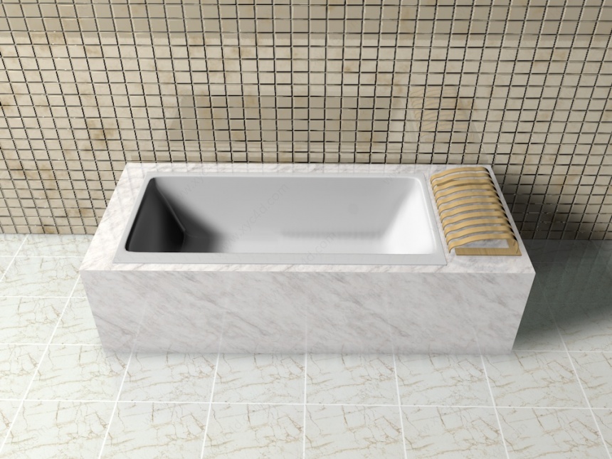 花岗岩浴缸C4D模型