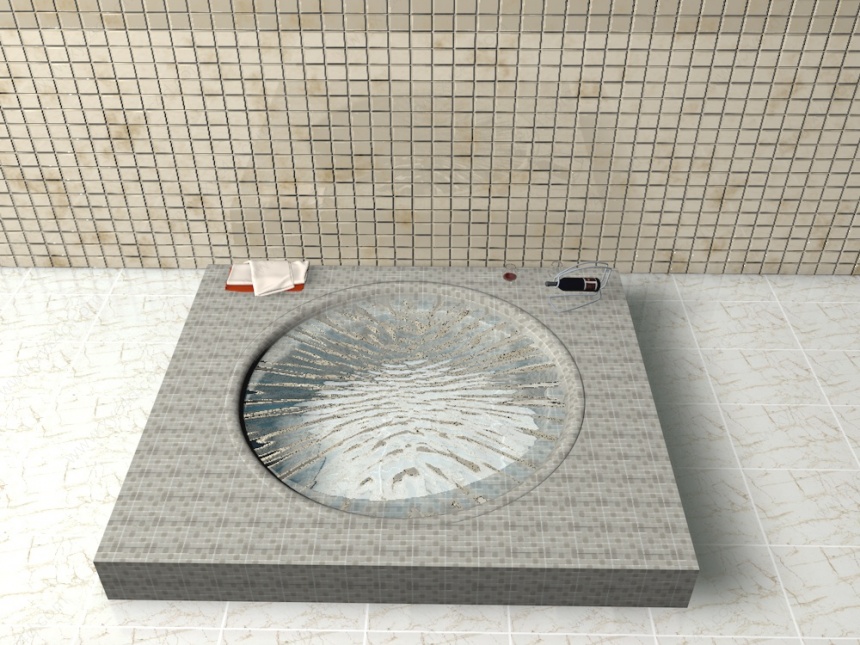 酒店圆形浴缸C4D模型