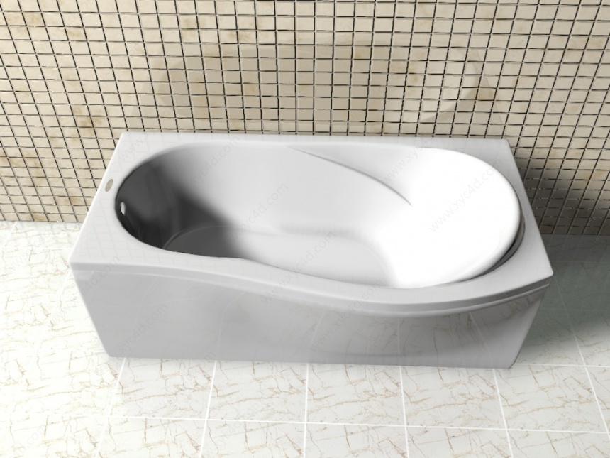 单一式浴缸C4D模型