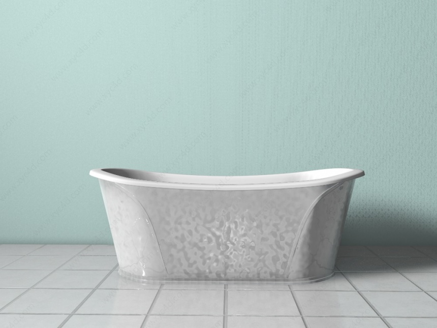 椭圆形嵌入式浴缸C4D模型