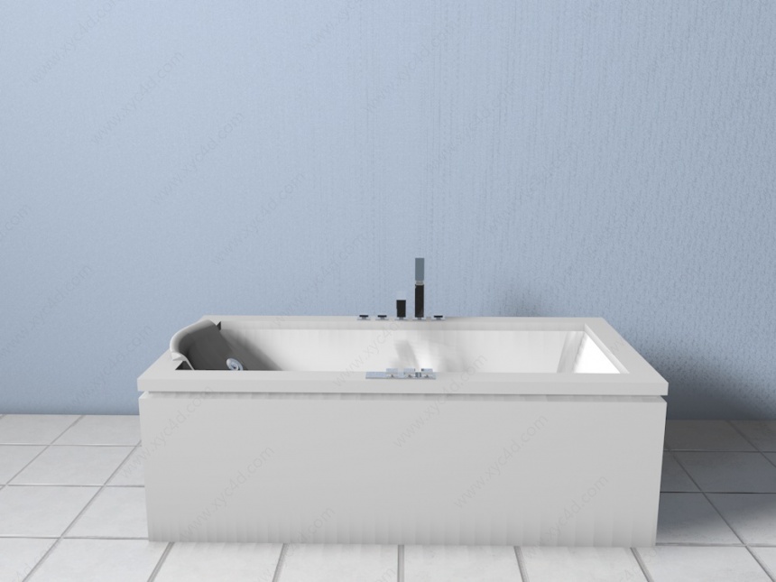 时尚浴缸C4D模型
