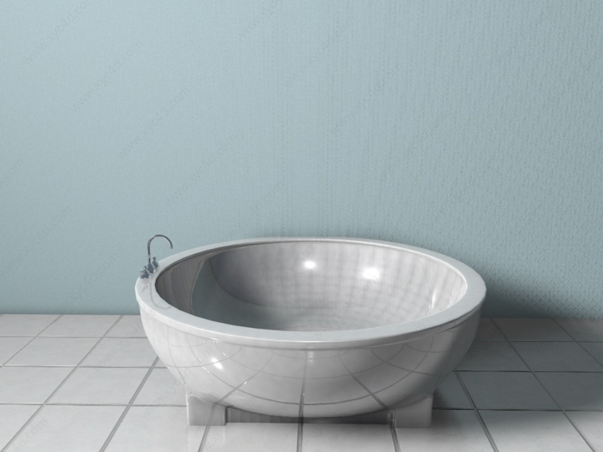 小型浴缸C4D模型