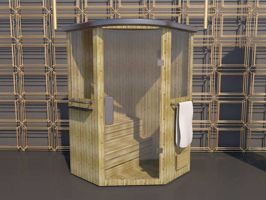 木制淋浴房C4D模型