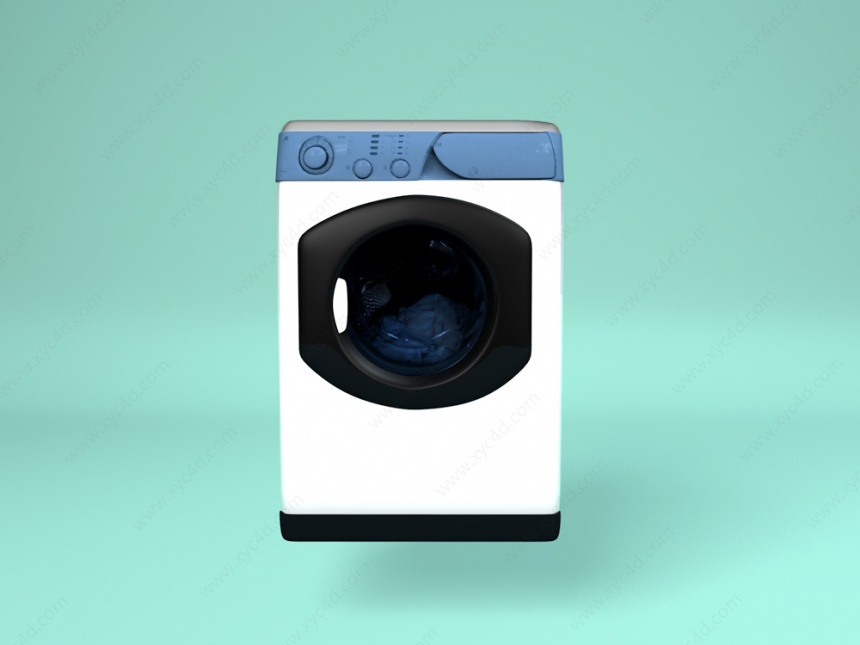 滚筒洗衣机C4D模型