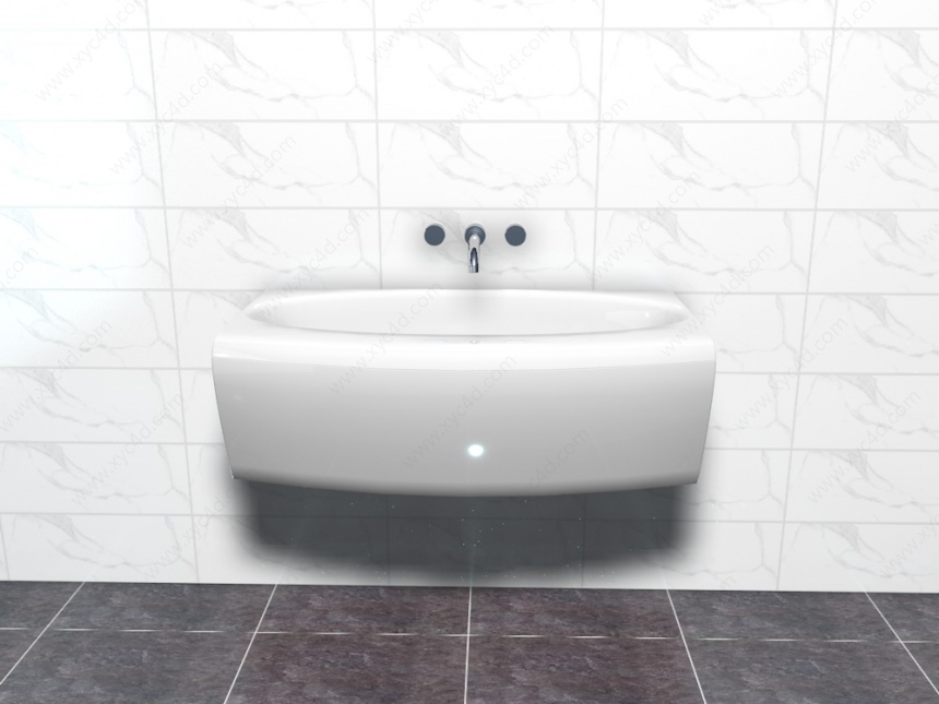 流线型浴缸C4D模型
