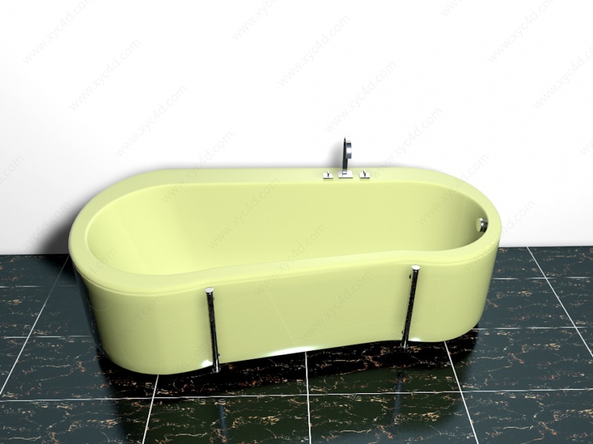 简易浴缸C4D模型