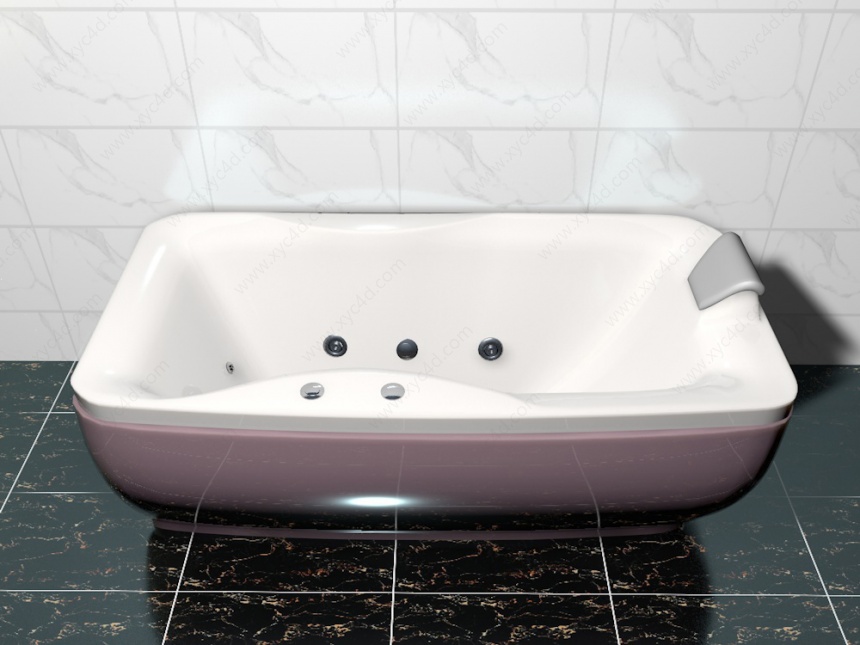 按摩陶瓷浴缸C4D模型