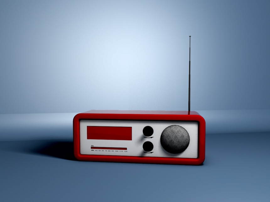 复古收音机C4D模型