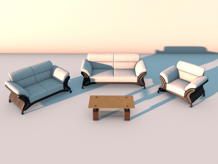 客厅沙发组合C4D模型