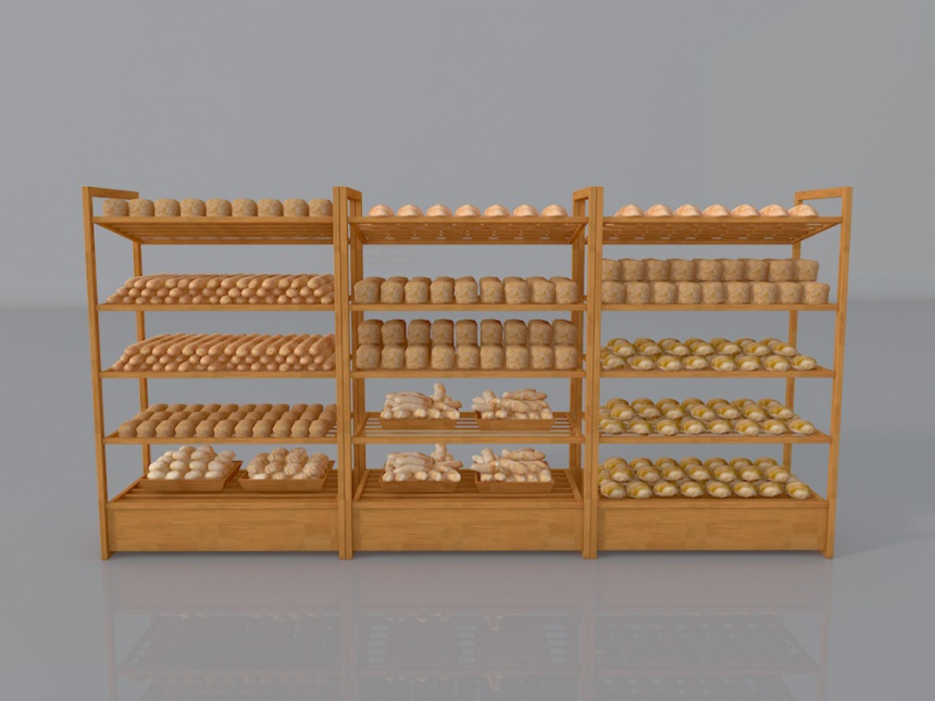超市食品货架C4D模型