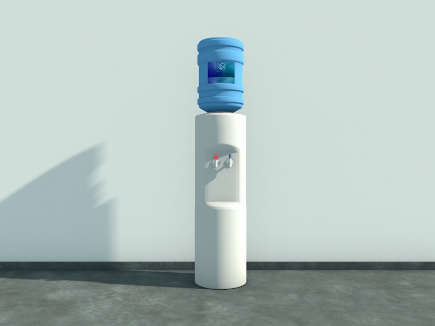 圆桶饮水机C4D模型