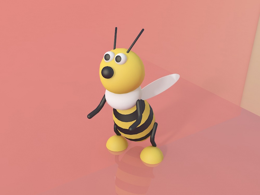 童趣蜜蜂玩具C4D模型